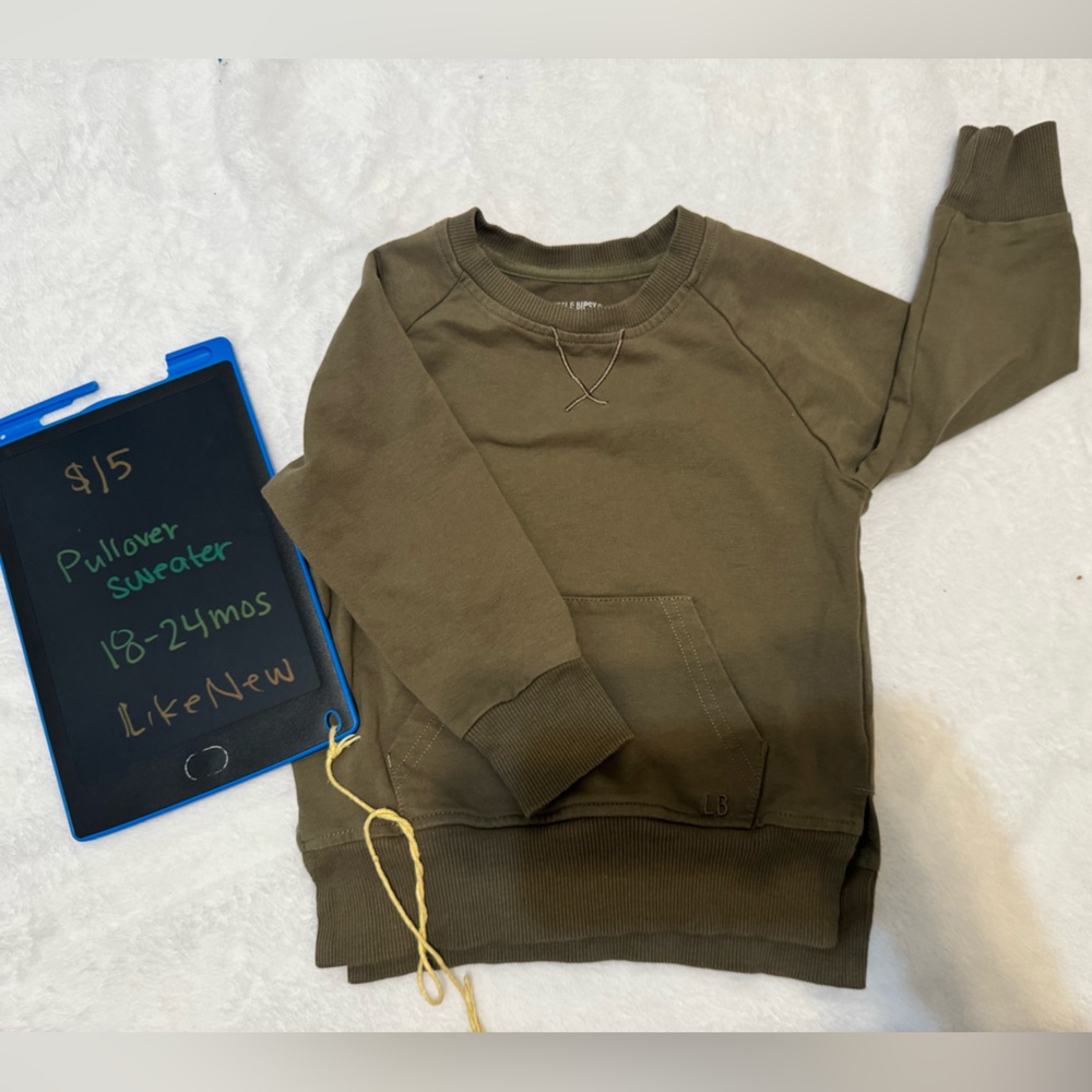 Little Bipsy Olive Pullover Sweater